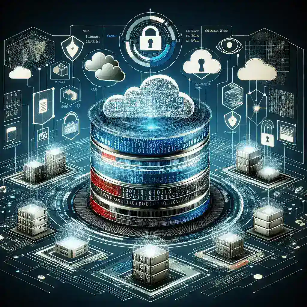 "Ilustrasi tentang pentingnya keamanan siber dalam pengelolaan data digital, menampilkan grafik pertumbuhan ancaman keamanan dan solusi perlindungan data."